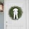 22" Artificial PE Cypress Christmas Wreath with Bow